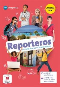Reporteros, espagnol 4e A1+ : au coeur du monde hispanophone : CD audio classe
