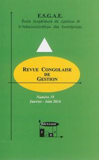 Revue congolaise de gestion, n° 19