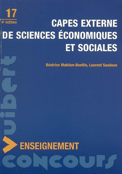 Capes externe de sciences économiques et sociales