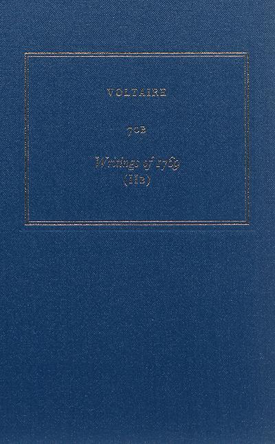 Les oeuvres complètes de Voltaire. Vol. 70B. Writings of 1769 (IIB)