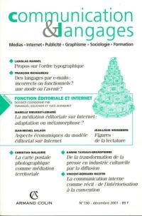 Communication & langages, n° 130. Fonction éditoriale et Internet