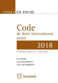 Code de droit international pénal 2018