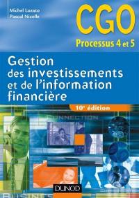 Gestion des investissements et de l'information financière : processus 4 et 5
