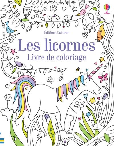 Les licornes : livre de coloriage