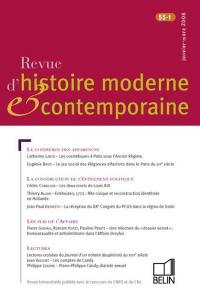 Revue d'histoire moderne et contemporaine, n° 55-1