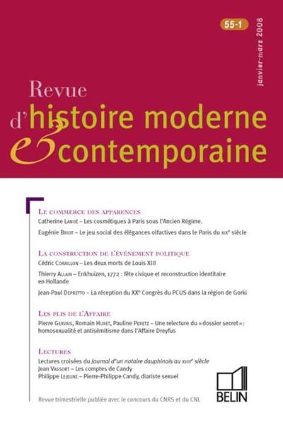 Revue d'histoire moderne et contemporaine, n° 55-1