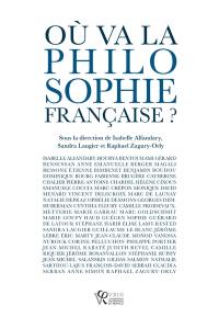 Où va la philosophie française ?