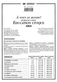 Education civique, CM2 : fichier de l'élève