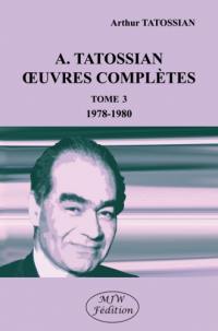 Oeuvres complètes. Vol. 3. 1978-1980