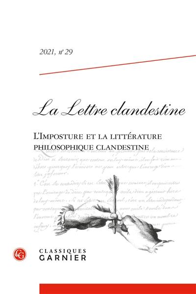 Lettre clandestine (La), n° 29. L'imposture et la littérature philosophique clandestine