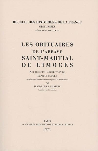 Les obituaires de l'abbaye Saint-Martial de Limoges