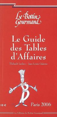 Le guide des tables d'affaires : Paris 2006