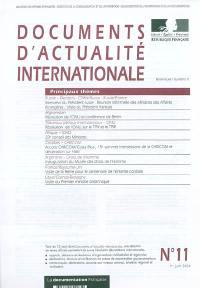 Documents d'actualité internationale, n° 11