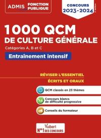 1.000 QCM de culture générale : concours 2023-2024, catégories A, B et C : entraînement intensif