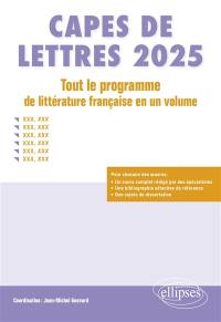 Capes de lettres 2025 : tout le programme de littérature française en un volume