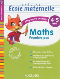 Maths, moyenne section, 4-5 ans : premiers pas
