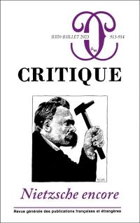 Critique, n° 913-914. Nietzsche encore