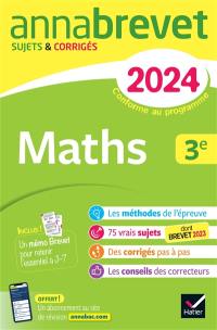 Maths 3e : brevet 2024