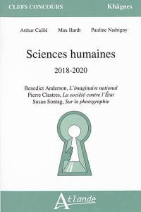 Sciences humaines 2018-2020 : Benedict Anderson, L'imaginaire national ; Pierre Clastres, La société contre l'Etat ; Susan Sontag, Sur la photographie