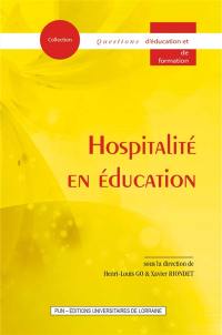 Hospitalité en éducation