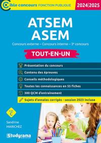 ATSEM, ASEM : concours externe, concours interne, 3e concours, tout-en-un, cat. C : 2024-2025