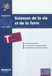 Sciences de la vie et de la Terre : classe terminale de la série S : programme en vigueur à la rentrée de l'année scolaire 2012-2013