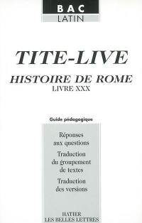Tite-Live, Histoire de Rome, livre XXX : guide pédagogique