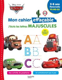 Cars : j'écris les lettres majuscules : 3-6 ans, maternelle, PS-MS-GS