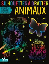Animaux : silhouettes à gratter