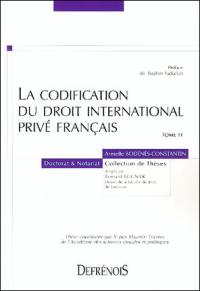 La codification du droit international privé français