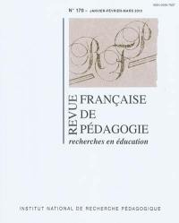 Revue française de pédagogie, n° 170