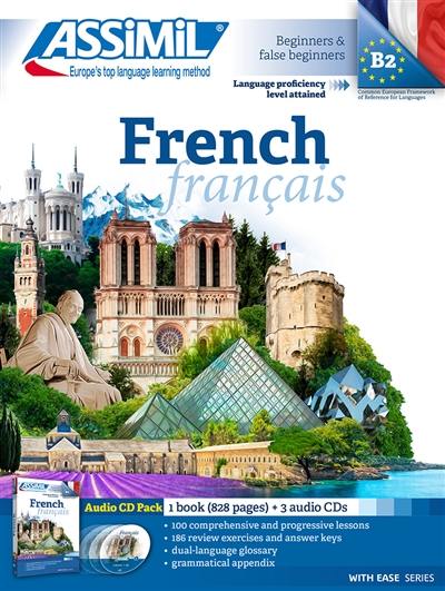French : language proficiency level attained B2, beginners & false beginners : audio CD pack