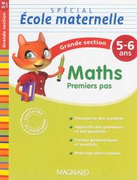 Maths, grande section, 5-6 ans : premiers pas
