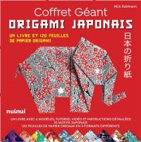 Coffret géant origami japonais : un livre et 120 feuilles de papier origami