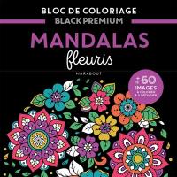 Bloc Black Premium : Mandalas fleuris