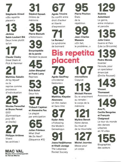 Bis repetita placent : version A