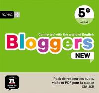 Bloggers new, 5e : pack de ressources audio, vidéo et PDF pour la classe