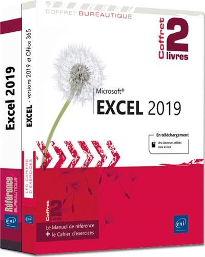 Excel 2019 : le manuel de référence + le cahier d'exercices : coffret de 2 livres