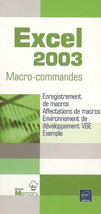 Excel 2003 : macro-commandes