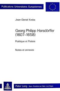 Georg Philipp Harsdorffer (1607-1658) : Poétique et poésie