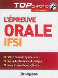 L'épreuve orale IFSI