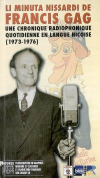 Li minuta nissardi de Francis Gag : une chronique radiophonique quotidienne en langue niçoise (1973-1976)