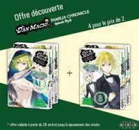 Danmachi Familia chronicle : épisode Ryû : coffret tomes 1 à 4, 2 mangas achetés, 2 mangas offerts