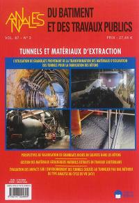 Annales du bâtiment et des travaux publics, n° 3 (2015). Tunnels et matériaux d'extraction