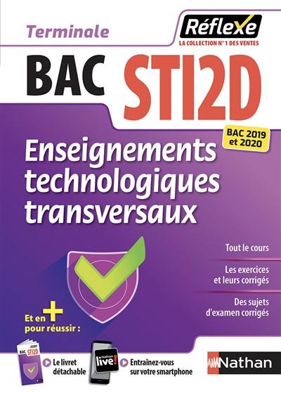 Enseignements technologiques transversaux : bac STI2D, terminale : bac 2019 et 2020