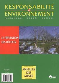 Responsabilité et environnement, n° 39. La prévention des déchets