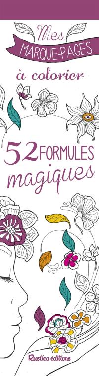 52 formules magiques : mes marque-pages à colorier