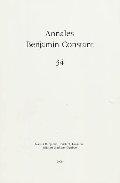 Annales Benjamin Constant, n° 34