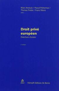 Droit privé européen : directives choisies