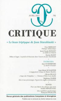 Critique, n° 791. Le beau triptyque de Jean Starobinski